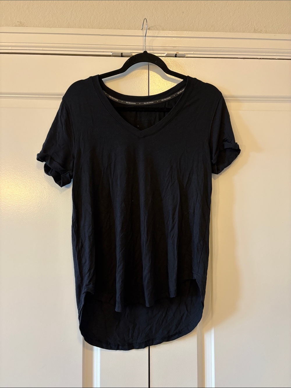 Classic Black V-Neck Women's Top
